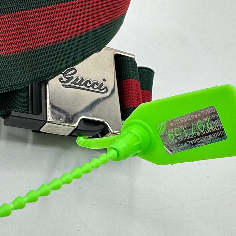 GUCCI Script Web Stripe Elasticized Metal Buckle … - image 6